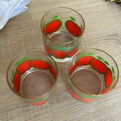 Vintage Mid Century Colony Apple Old Fashioned Bar Cocktail Glasses – Set of 3