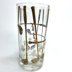 Vtg Georges Briard Gold Golf Club Highball Glass Tumbler Cup Replacement MCM