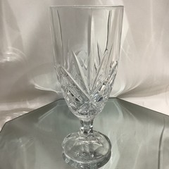Shannon Crystal By Godinger Goblet Dublin Collection 12oz Goblet 7.75” Tall EUC