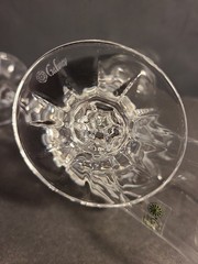 Galway Irish Crystal Kylemore Champagne 8″ Flutes Faceted Stem 24% Led Crystal