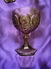 Vintage Fostoria Moonstone Champagne Tall Sherbet Goblets Taupe Brown Glassware