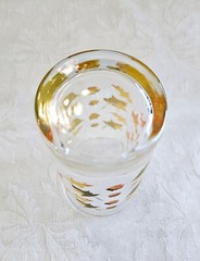 SET 4 VTG LIBBEY CRISA 16 OZ AUTUMN FALL LEAVES & ACORNS TUMBLERS GLASSES 1970S