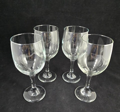 Libbey CLARET Clear Wine Iced Tea Water Glasses Goblets Stemware Set of 4