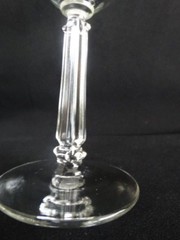 MCM Libbey Clear Gray Cut Glass Crystal Garland Water Goblet (3002)EUC