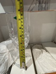 Set of 4 Shannon Dublin Crystal 14oz Tall Iced Tea Beverage Glasses. New!