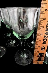 (173) La Mediterranea Recycled glass Goblets made in Spain 9″ tall (8 available)