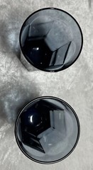 2 Anchor Hocking Courtney Dark Blue Flat Iced Tea Tumbler Glasses 15 Oz 90s Y2K