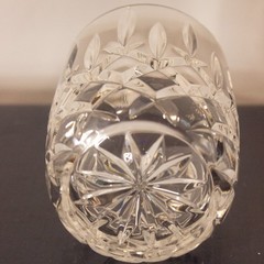 Cut Crystal Whiskey Glasses – Heavy 8 oz Tumblers – Set of 4 – Vintage Barware