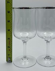 Lenox Desire Platinum Wine Glasses 6 1/4″ – No Chips or Cracks Set of 2