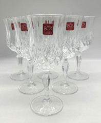RCR Cristalleria Italy Opera Wine Glasses 6 7/8” Tall Holds 7 3/4oz Set of 6 NEW