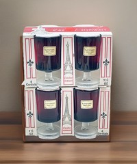 NEW 8 Luminarc Cavalier Ruby Red Cordial Sherry Glasses Clear Base NOS Vtg MCM