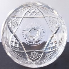 Xxl Glass Foot Cup Trophy Hand-Cut Val St. Lambert Around 1900 M923