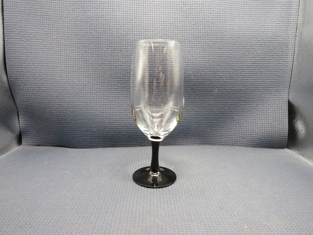 Cris d’Arques Crystal Domino Signature Black Iced Tea Goblet 8 5/8″ x 2 5/8″