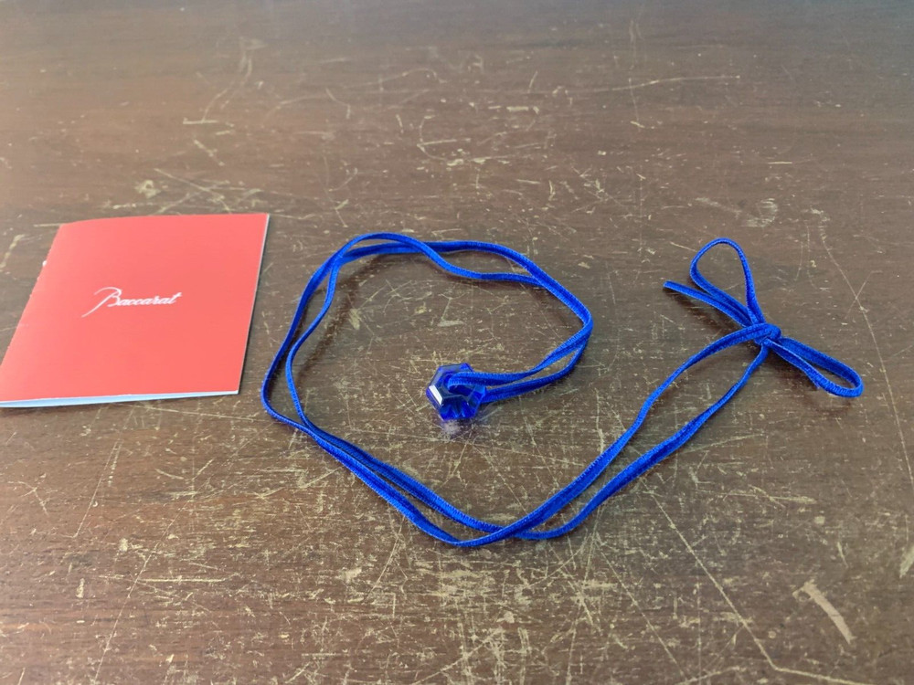 Necklace Shahrazade Blue in Baccarat Crystal