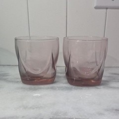 Libbey Imperial Plum Old Fashioned Glasses, Set of 2 Drape Style Whiskey Tumbler
