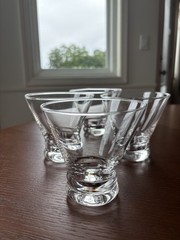 Vintage Stemless Cocktail Glasses