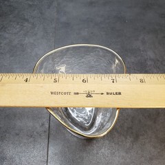 Zodax Aperitivo Triangular Double Vtg Glasses Hammered 24K Gold Rim Replacement