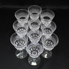 SET OF 10 WATERFORD «CARA» 5 7/8″ WINE CLARET