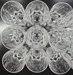 12 Arcoroc Artic Juice Glasses Set Clear Cut Drinking Tumbler Cristal France Lot