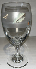 Pfalzgraff Naturewood 16 oz Iced Tea Water Glass Goblet Frosted Band EUC 7″