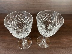 Beautiful Pair Royal Brierley Coventry Crystal Water Goblets