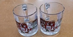Libbey Winter Village 2 Mugs (12 oz) Christmas Holiday Winter Scenes Arby’s