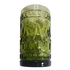 Vintage Indiana Colony Park Lane Juice Cups Avocado Green 4″ Glasses Set of 4