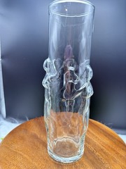 Vtg Libbey La Femme 3D Dancing Nude Highball Glassware Tall Collins Barware 20oz