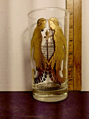 Anchor Hocking Zodiac 22kt Gold Glass tumblers FULL SET of 12 Barware RARE! VTG!