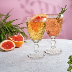 Clear Glass Goblets, Drinking Goblets Stemmed Water Glasses for Iced Tea Wine…
