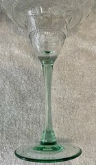 Set Of 2 Vintage Cristal d’Arques-Durand Sombrero Margarita Glasses – Green Stem