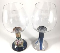 Studio Pottery & Glass Goblets Schwarzwalter Rolled Oats 24oz Lot o 2 Solvang CA