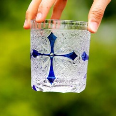 J43 Bohemian Czech Style Crystal Glass Hand Cut to Clear Glass Kiriko Glass