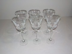 6 MIKASA INTERLUDE 8 3/8″ Water Goblets discontinued pattern Glasses
