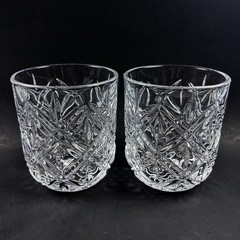 Mikasa CLAREMONT Old Fashioned Blown Glass Fine Crystal 10oz Discontinued Set 2