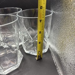Libbey Rhombus Collection. Facet Design. Set Of 3 Of The Tall And Medium Size.