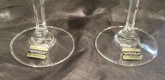 2 NEW MIKASA COVENTRY FLARED TULIP RIM WINE GOBLETS 8”T W LABELS Unused Mult