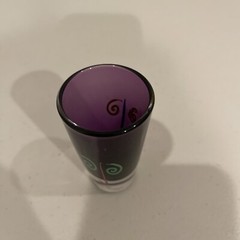 Fineline Studios Art Glass Kerry Feldman 1993 Signed Shot Glass Purple Picasso