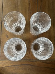 Set 4 Cristal d’Arques-Durand TUILLERIES VILLANDRY Blown Glass Highball Glasses