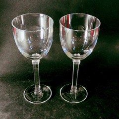 TIFFANY & CO HAMPTON WHITE WINE GLASSES, Blown Lead Crystal, 7 7/8″, 6 Oz, 2PCS