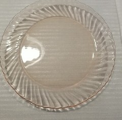 VTG ARCOROC FRANCE Rosaline 4 Pink Swirl Cup, Saucer, 7 1/2″,8 1/2″ Plates. MCM