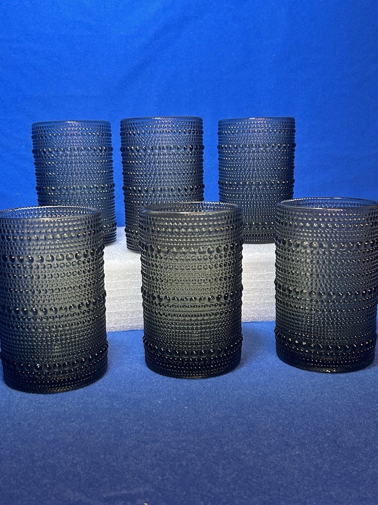 Fortress’s Jupiter Green Pebble Textured Tumblers Cornflower Set Of 6