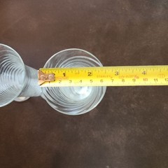 VALERIE Frosted Stem Champagne Flute 9.5″ Crystal Clear 6oz optic swirl bowl
