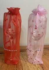 Hallmark Red Hearts Champagne Flutes in Decorative Sheaths