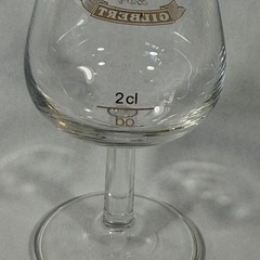 Vintage Gilbert Calvados Glass Gold Logo 2cl