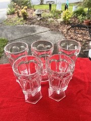 5 – Fostoria Virginia Clear Iced Tea Glasses H: 6 7/8”