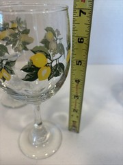 Royal Norfolk Summer Citrus 2 Wine/Water Goblets & 1 Stemless Wine Glass VINTAGE