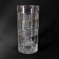 RALPH LAUREN GLEN PLAID HIGHBALL GLASS, Cut Lead Crystal, 6 1/4″, 14 Oz