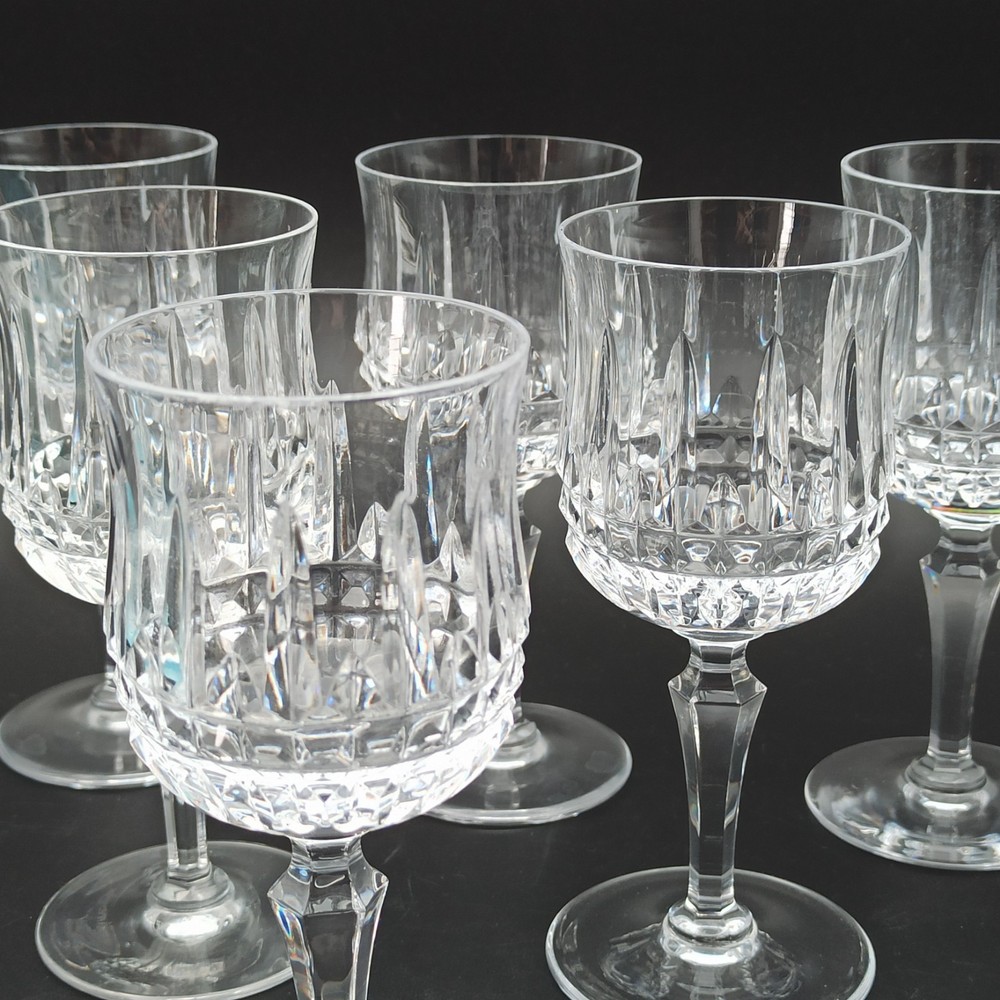 SÈVRES – 6 Red Wine Glasses In Crystal Model SAVANNAH