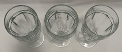 Vintage MCM Glass Goblet 16 oz Libbey Gibraltar Duratuff Clear 7” Set Of 3